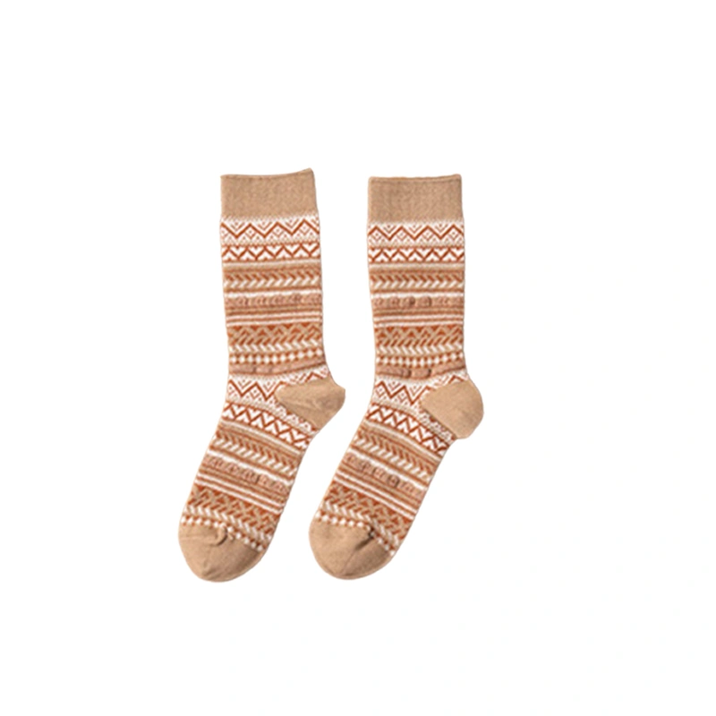 Women Cute Socks Knitting Fall Winter Warm Thick White Socks 