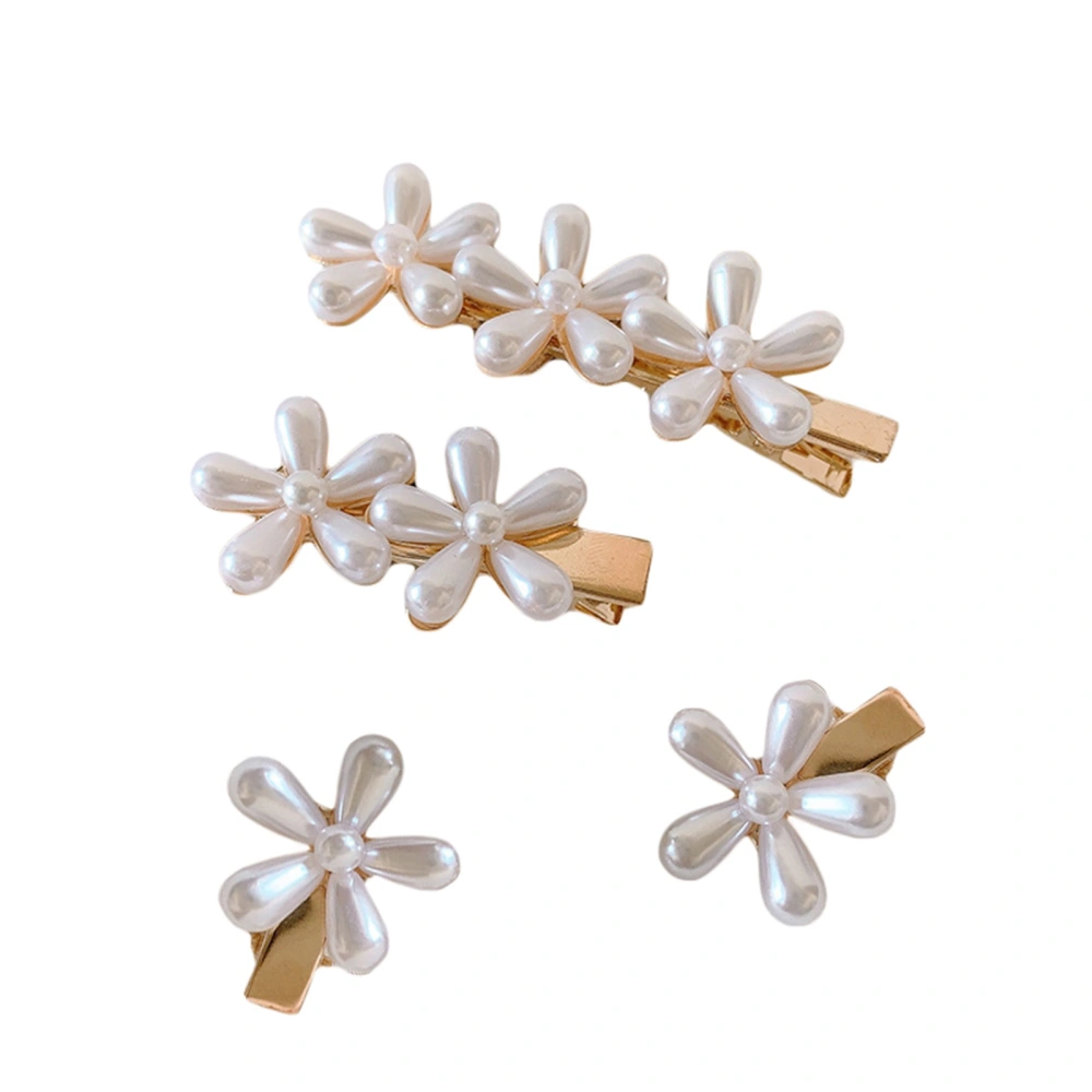 Mini Pearl Hair Barrettes, Flower Pins Hair Clips for Women Girls