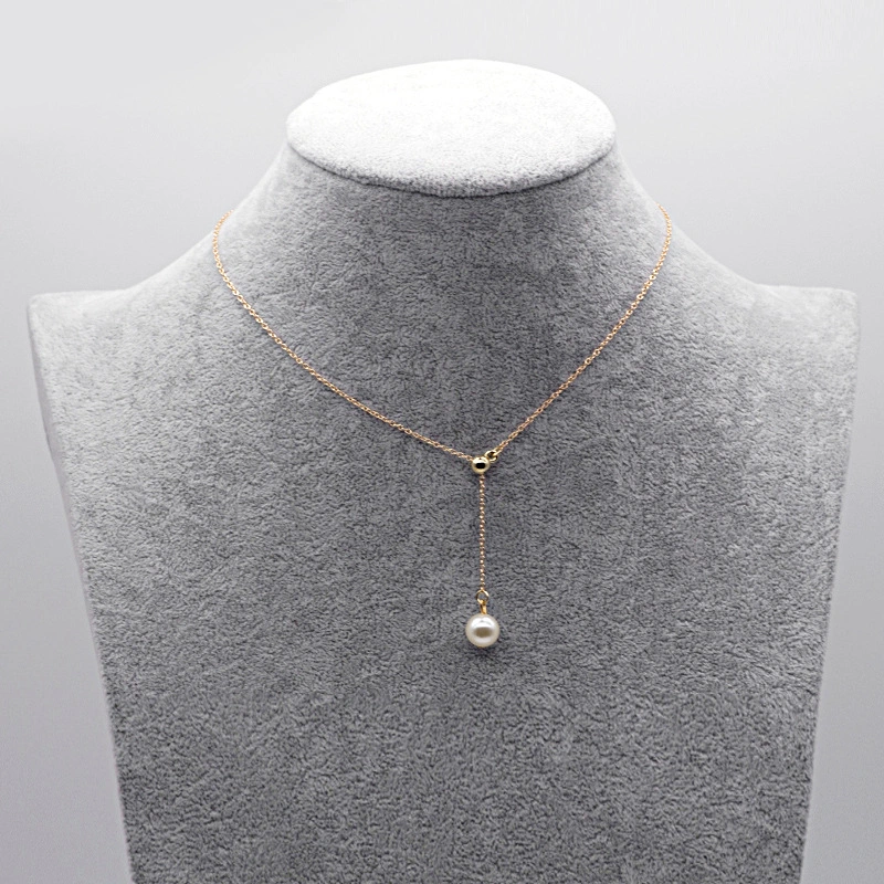 Women Decorative Jewelry, Alloy Artificial Pearl Pendant Y-Necklace
