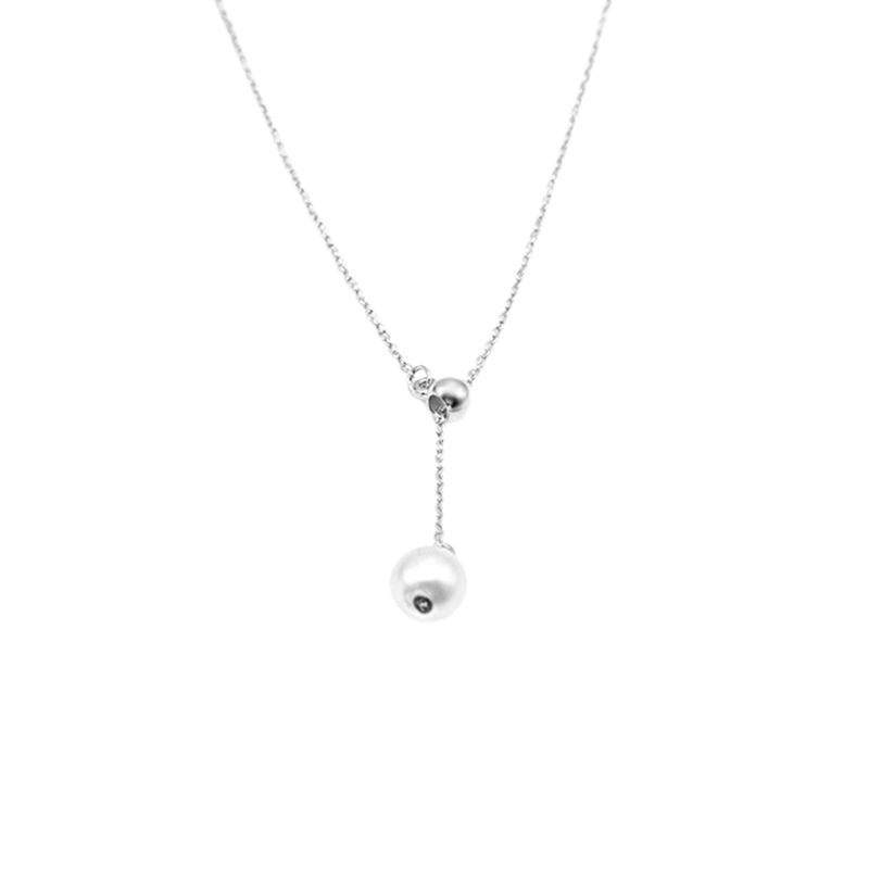 Women Decorative Jewelry, Alloy Artificial Pearl Pendant Y-Necklace