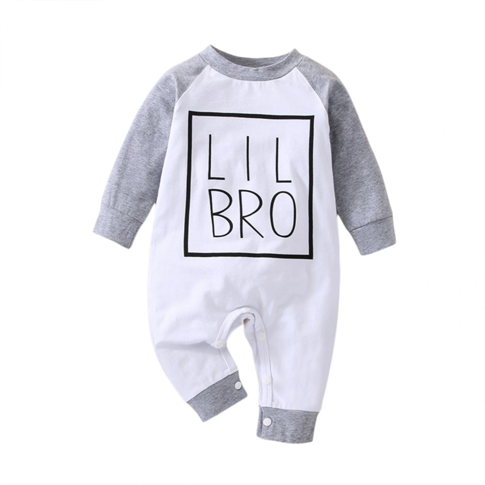 Baby Boy Jumpsuit Casual Letter Print Toddler Long Sleeve Rompers