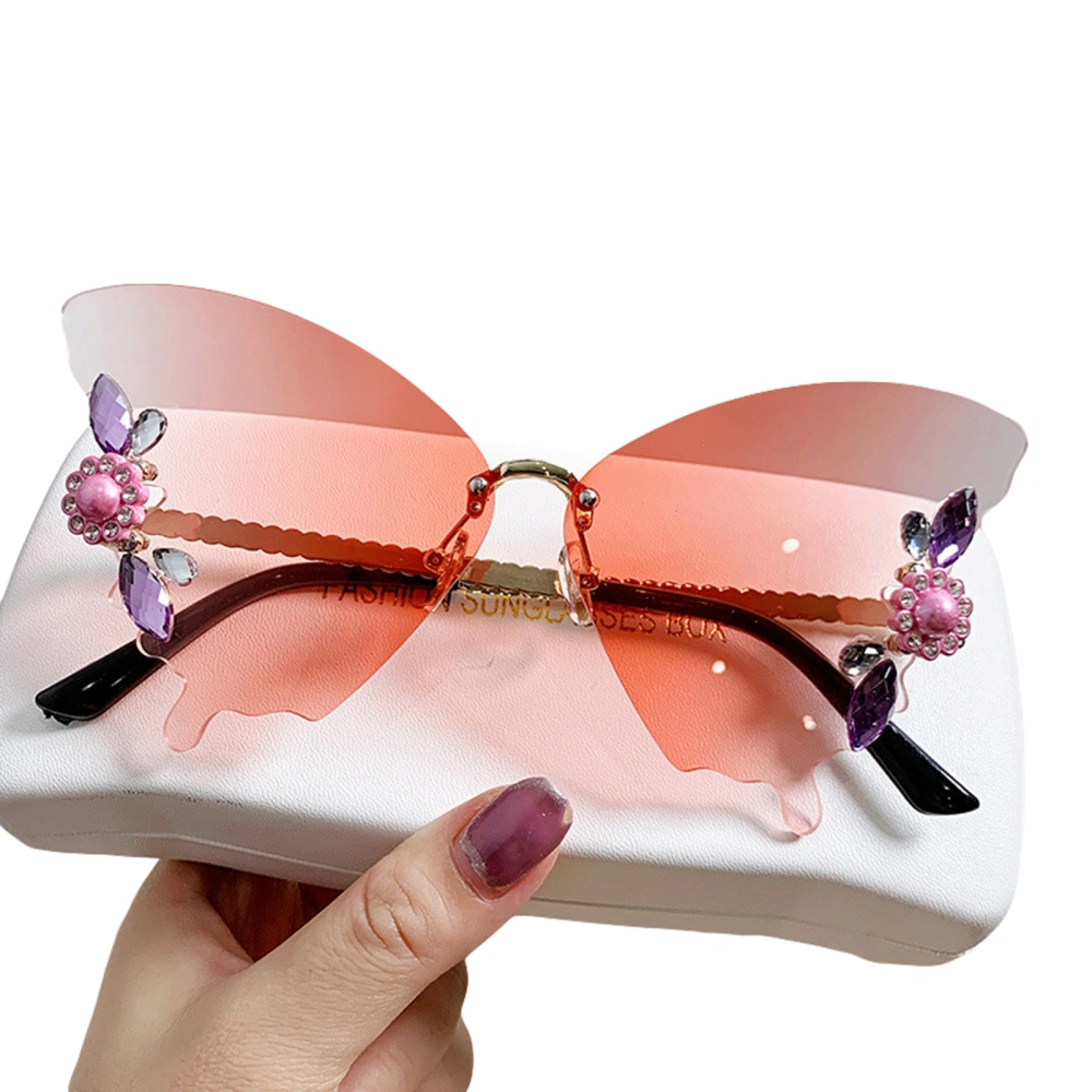 Butterfly Shape Rhinestone Sunglasses Exaggerated Sunglasses