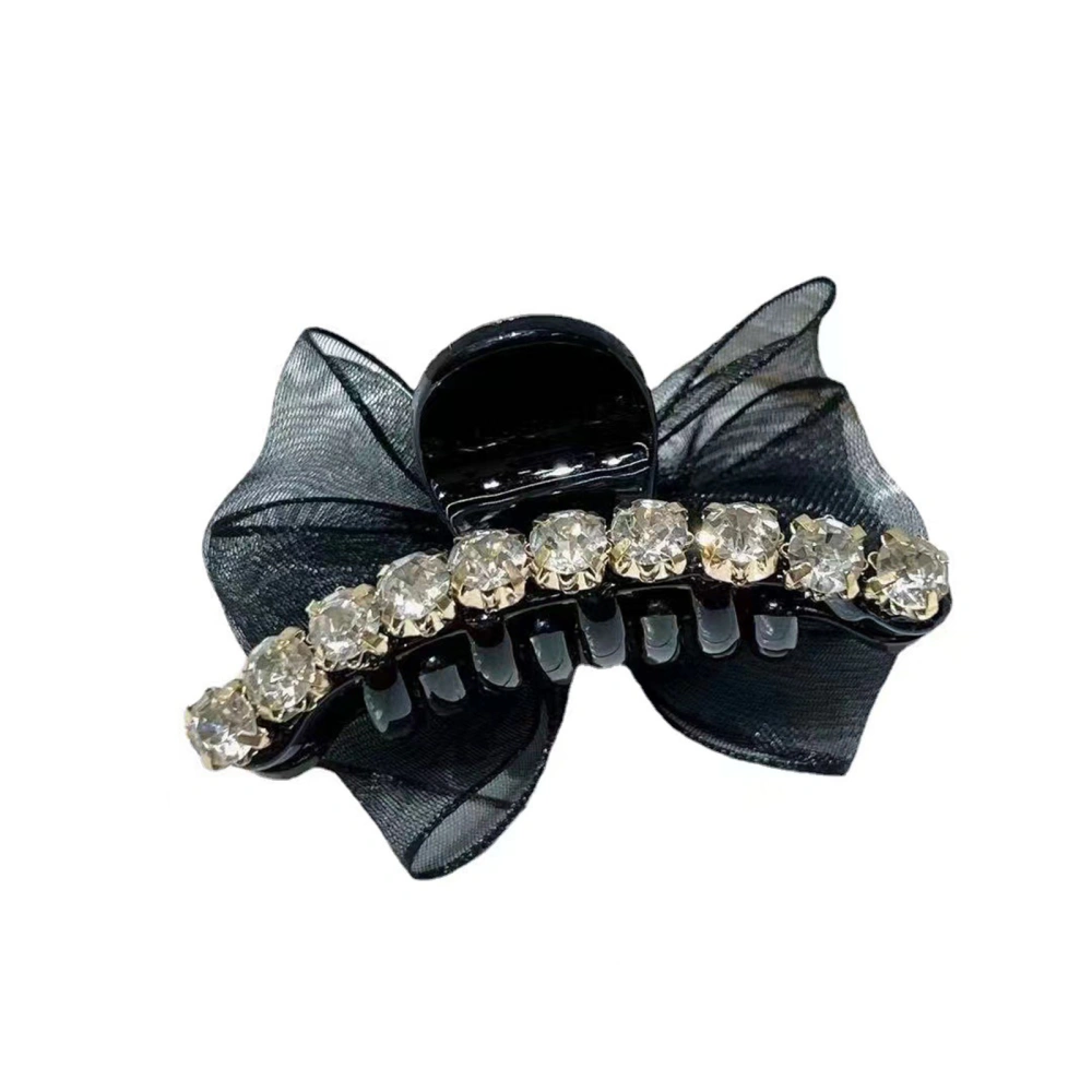 Women's Bowknot Hair Clip, Shiny Rhinestones Sweet Princess Hairpin