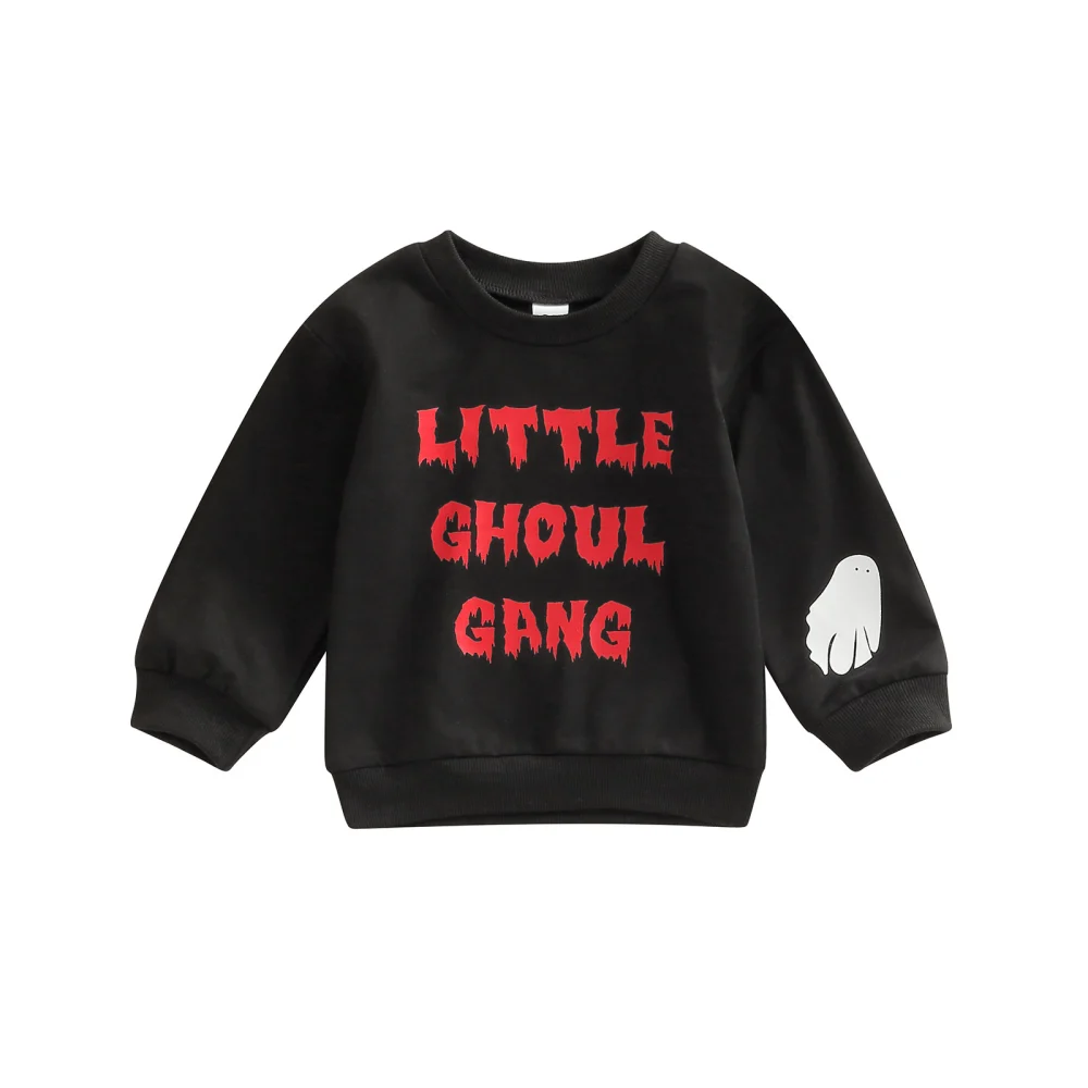 Baby Sweatshirt, Round Neck Tops Long Sleeve Pullover Shirt 