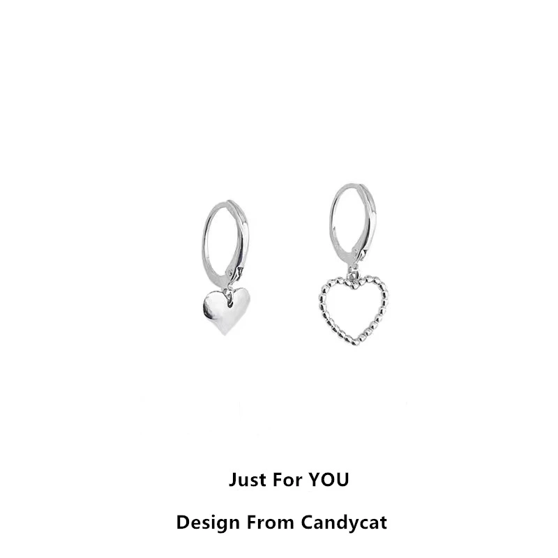 Women Dangly Earrings, Asymmetric Heart Pendant Drop Earrings Jewelry