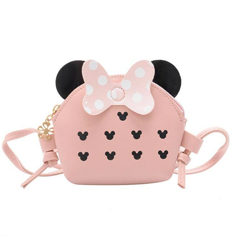 Kids Girls Shoulder Bag, Bowknot Adjustable Strap Zipped Crossbody Bag