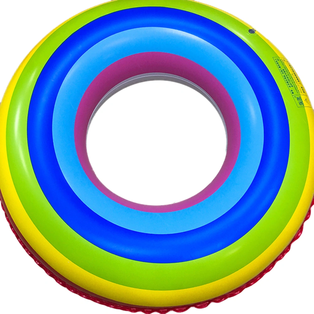 Rainbow Swimming Ring, Thickened PVC Inflatable Beach Accessory