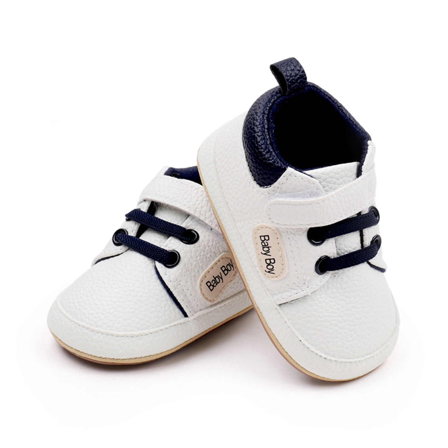 Toddler Boy PU Sneakers Casual Letter Print Baby Flats Walking Shoes 