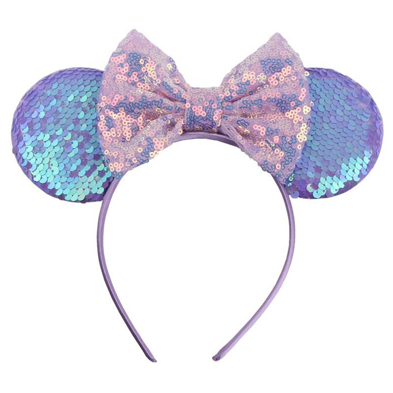 Kids Girl Mouse Bow Headband with Sequin Decoration, Ears Costume