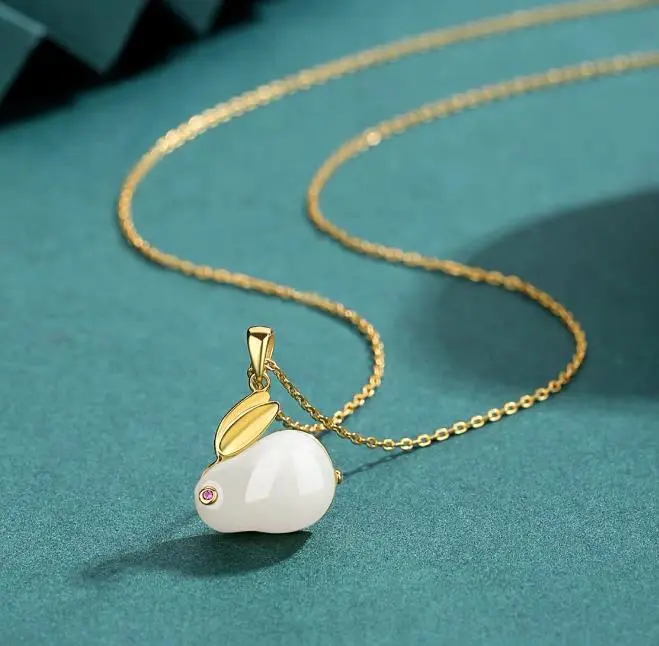 Cute Bunny Pendant Necklaces Lovely Rabbit Chain Necklace Jewelry