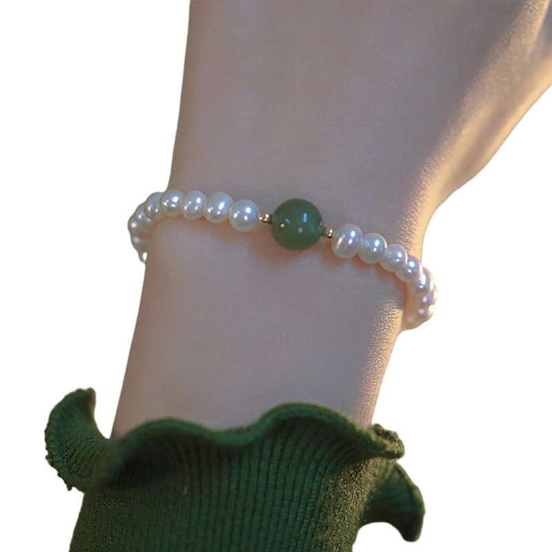 Women Bracelet, Fortune Vintage Pearl Bangle Beads Jewelry Gift