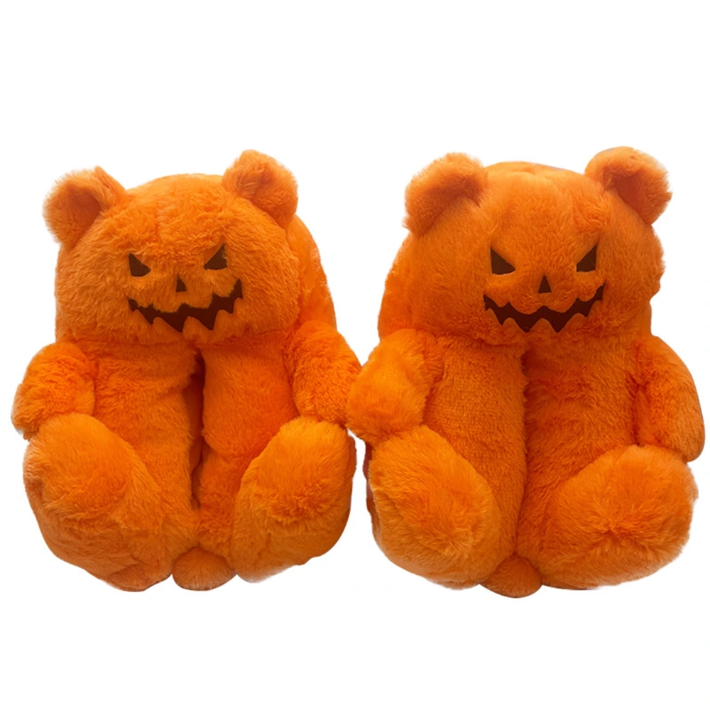 Womens Halloween Bear Slippers Cute Household Thickened Warm Slippers