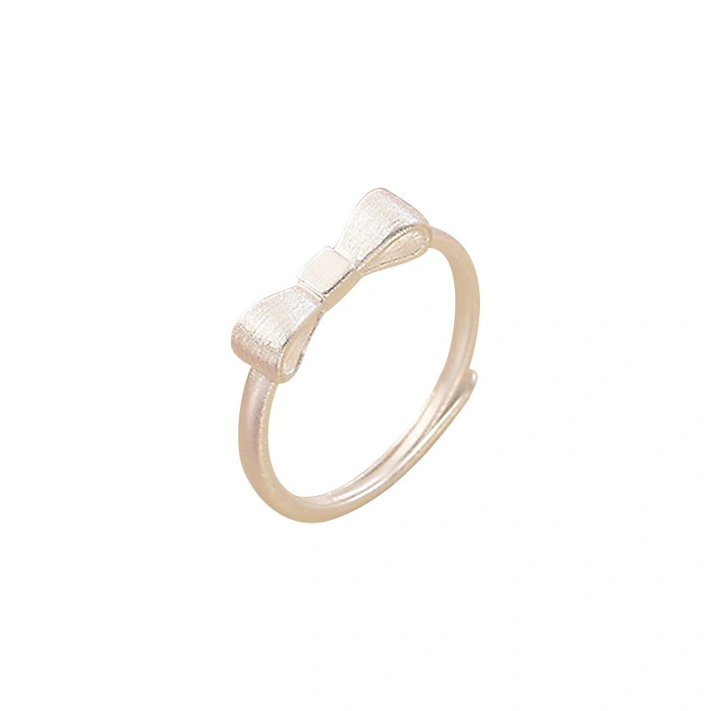 Ladies Sweet Style Ring, Cartoon Bow Shape Adjustable Finger Ring