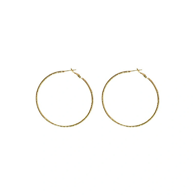 Women Circle Earrings, Shiny Exaggerated Large Thin Hoop Earrings