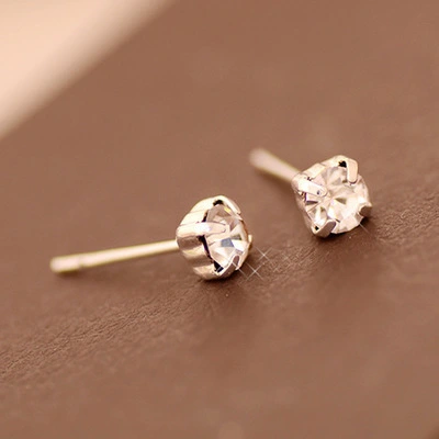 Dazzling Crystal Stud Earrings, Mini Earrings, Birthday Gift for Women