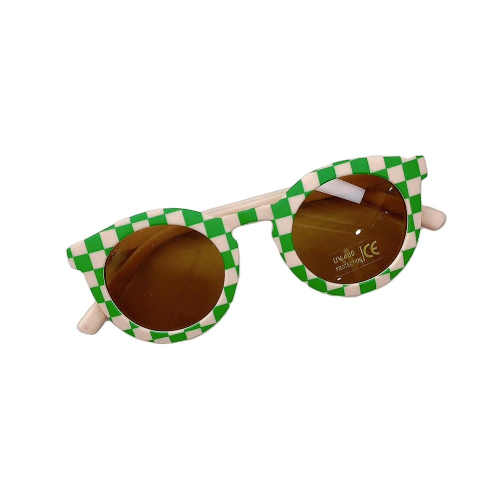 Kids Lightweight Sunglasses, Retro Stripe/ Plaid Pattern Sunglasses