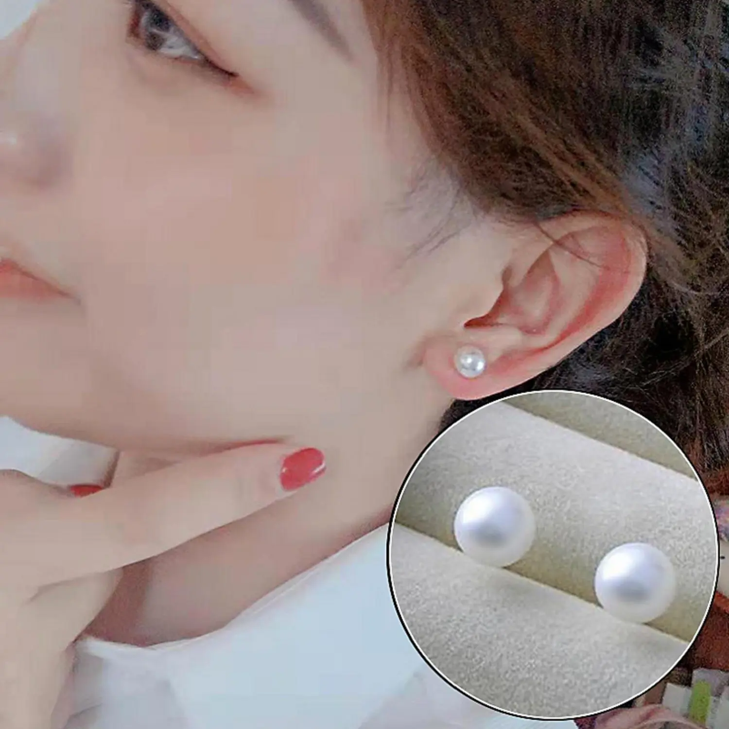 Female Ear Studs, Adults Pearls Earrings Ear Decorative Tools