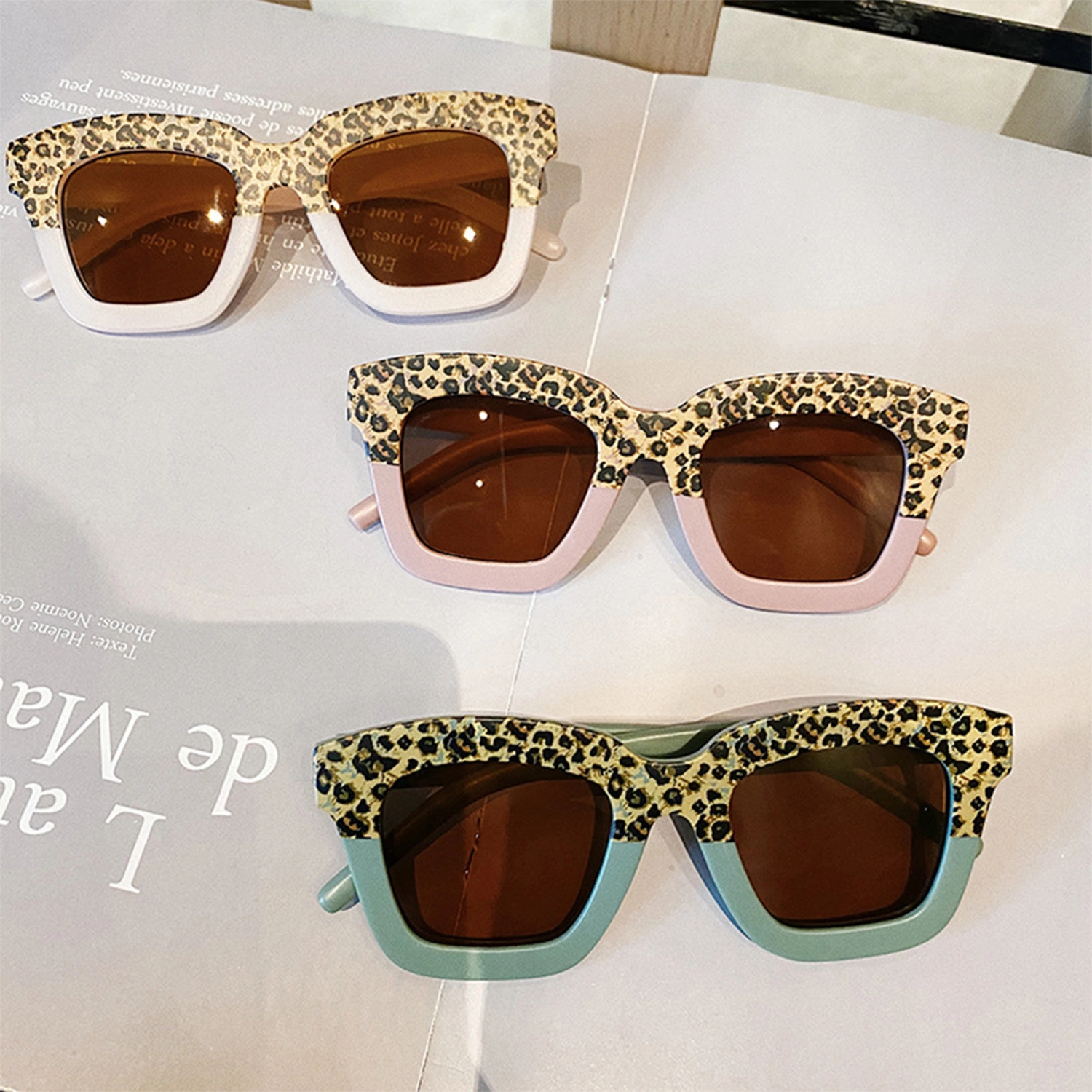 Kids Sunglasses, Anti-UV Square-Shaped Decorative Glasses Photography Props