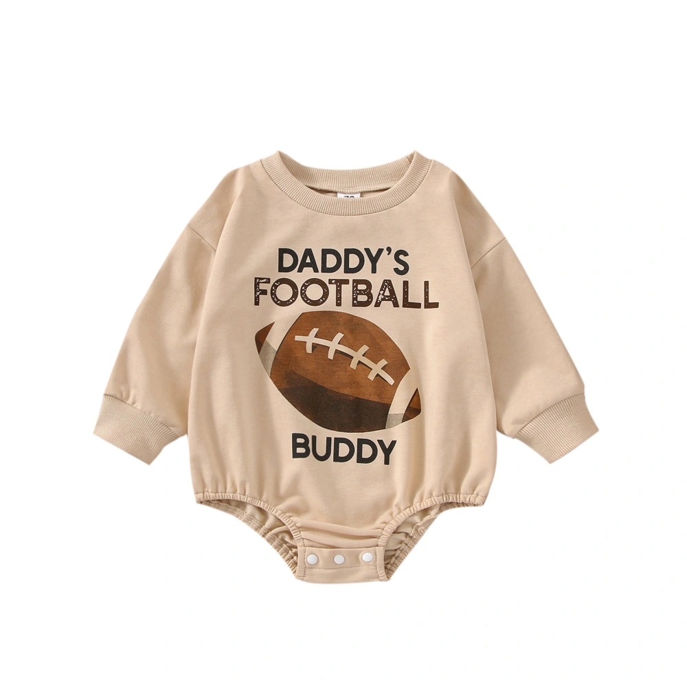 Baby Sweatshirt Rompers Rugby Letter Printed Long Sleeve Jumpsuit