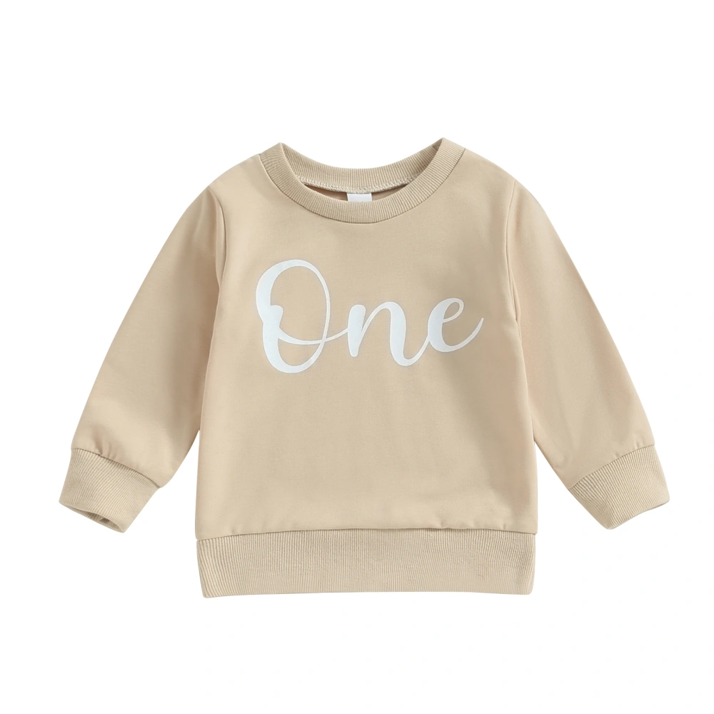 Baby Boy Sweatshirt Letter Print Long Sleeve Pullovers Autumn Tops 