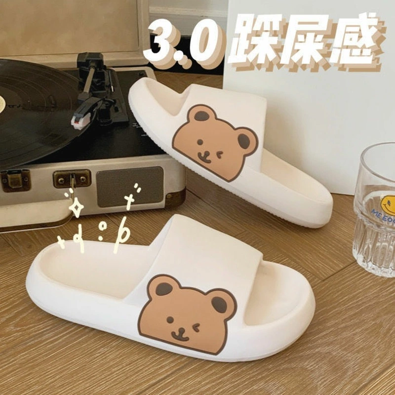 Women's Home Slippers Summer Cute Thick Bottom Animal Bear Slippers