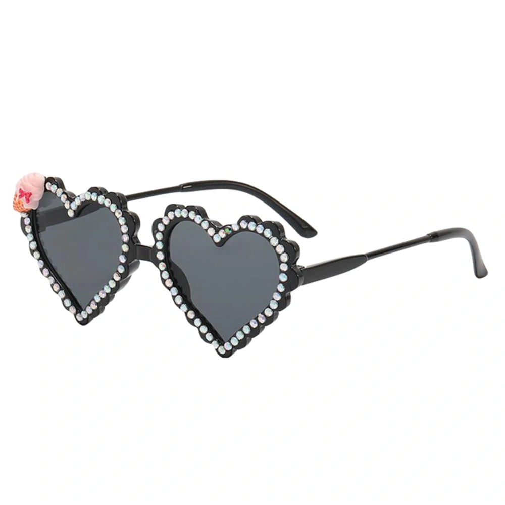 Toddlers Heart Frame Sunglasses, Anti-ultraviolet Outdoor Glasses