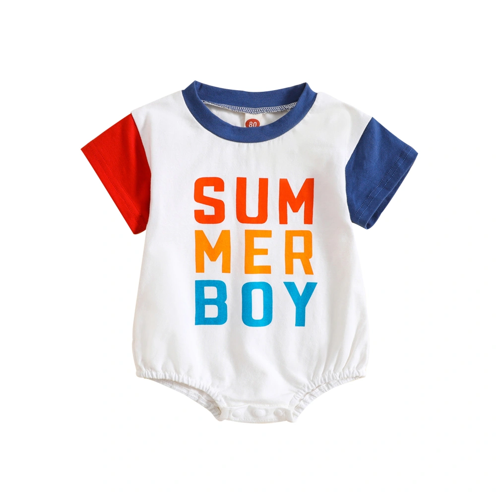 4th of July Infant Romper Baby Boys Girls Contrast Color Jumpsuit