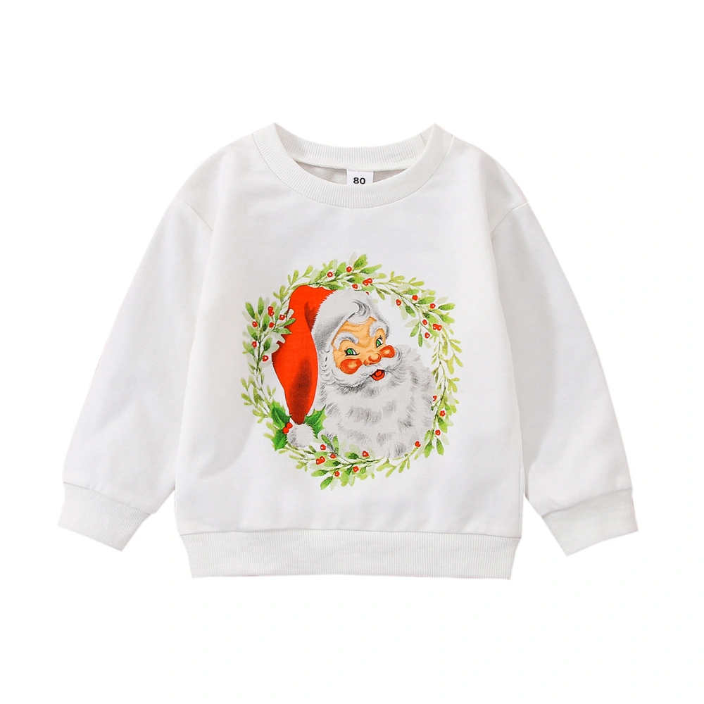 Christmas Kids Toddler Sweatshirt Santa Printed Long Sleeve T-shirt 