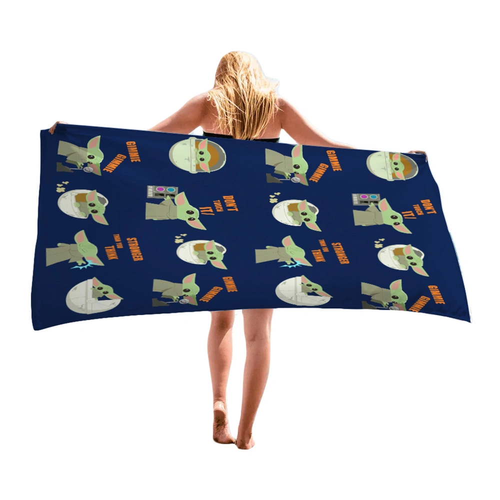 Large Beach Towel, Super Absorbent Cartoon Pool Towel Lounge Cover