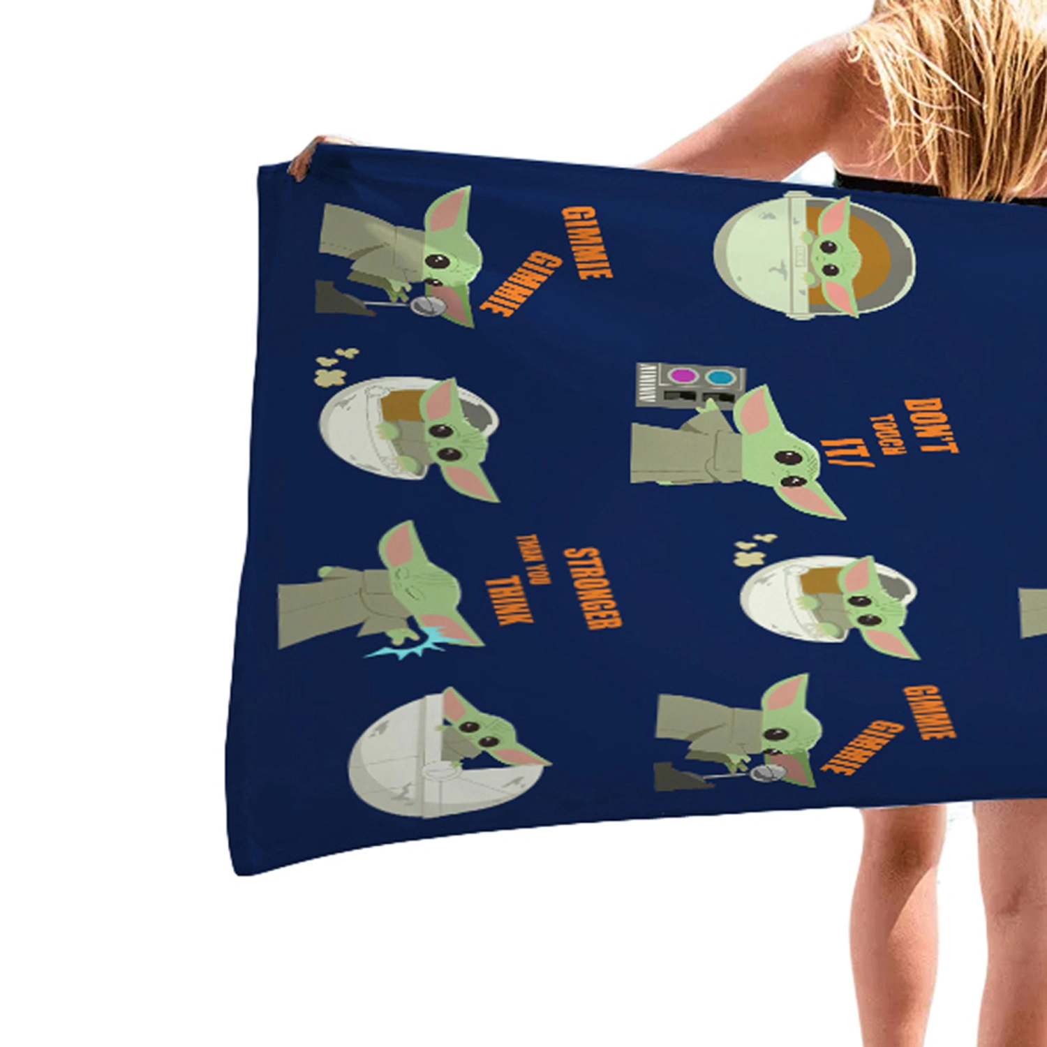 Large Beach Towel, Super Absorbent Cartoon Pool Towel Lounge Cover