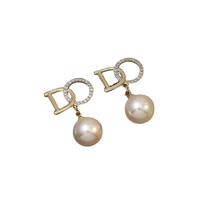 Female Ear Studs, Rhinestones Pearls Earrings Ear Decorative Tools