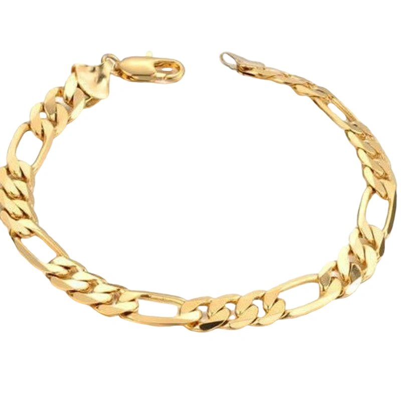Men Gold Personalized Cuban Bracelet 18K Gold Classic Hip Hop Bracelet