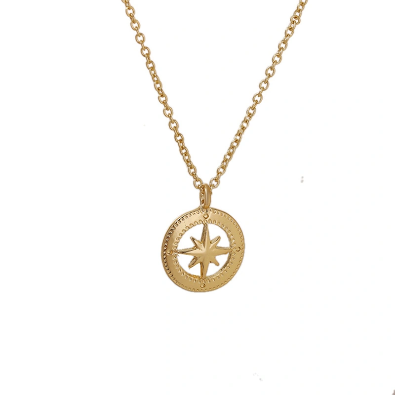 Delicate Star Necklace for Women, Golden Alloy Minimalist Jewelry