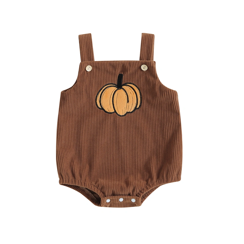 Baby Girls Boys Corduroy Rompers Halloween Clothes Straps Jumpsuits