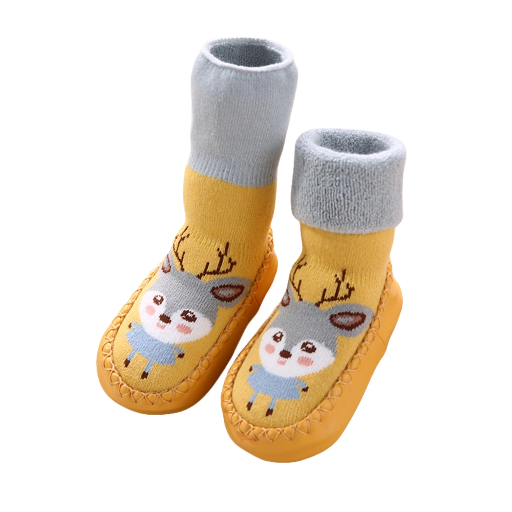 Baby Anti-Slip Socks Shoes, Animal Print Knit Moccasins Slippers