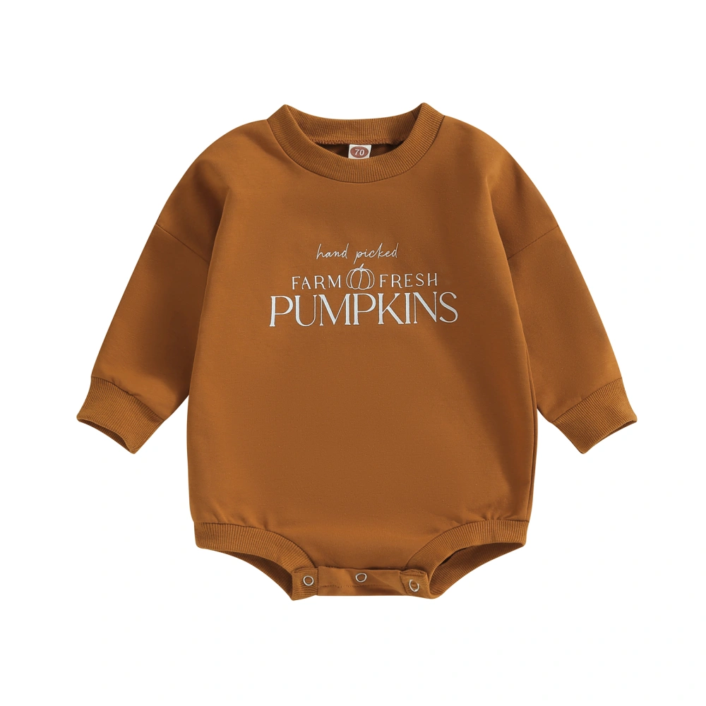 Infant Baby Halloween Jumpsuit Letter Long Sleeve Sweatshirt Romper