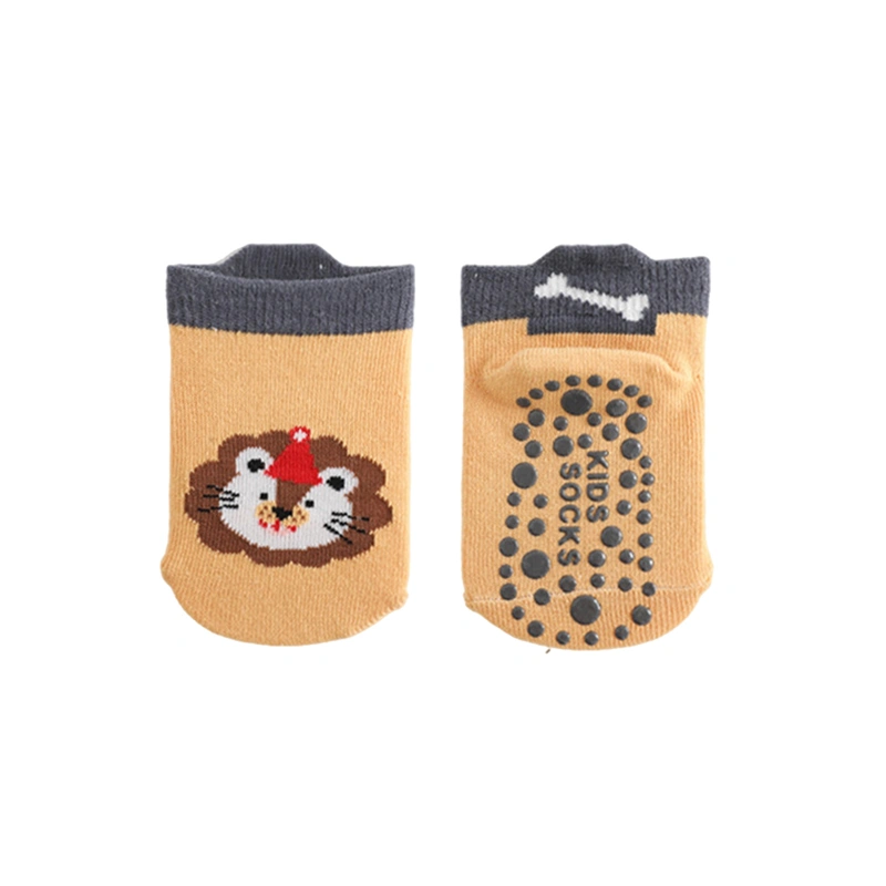 Baby Non Slip Floor Socks Cartoon Animal Walking Socks with Grips 