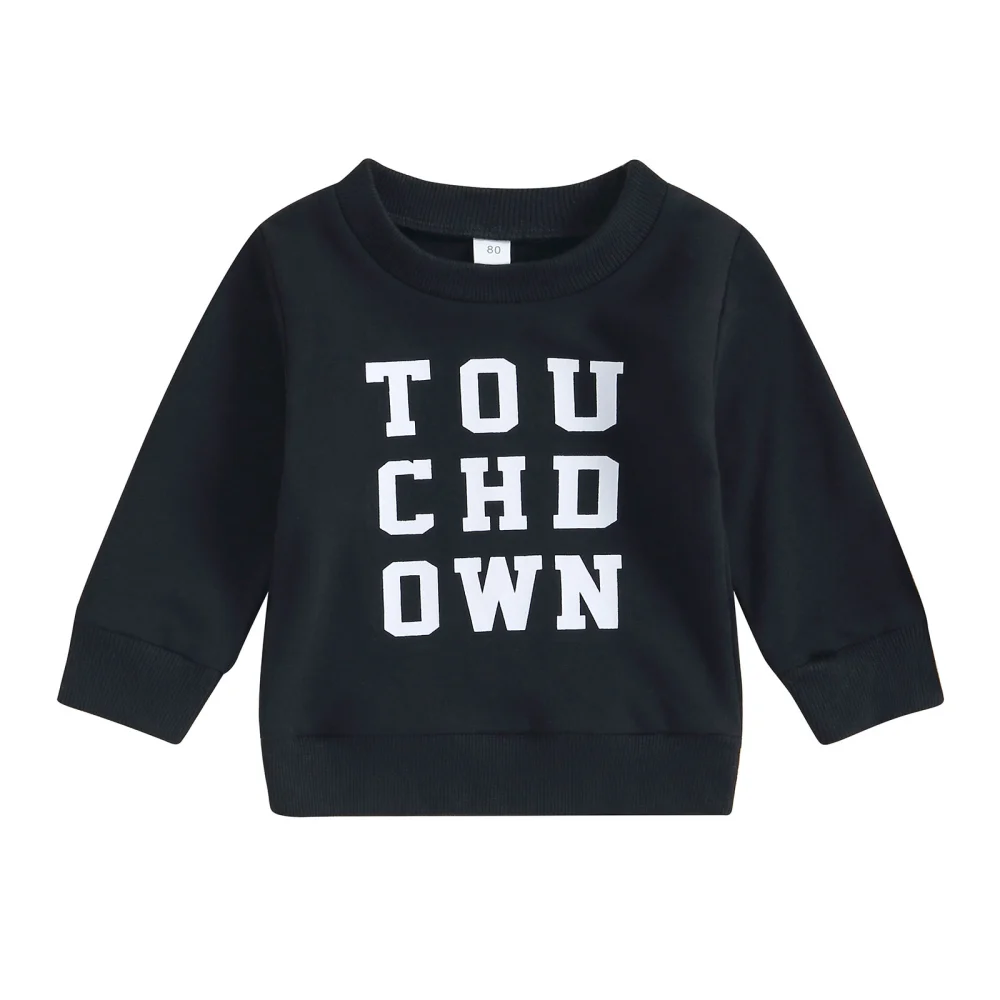 Baby Boys Sweatshirt, Long Sleeve Letters Print Patchwork Hoodie