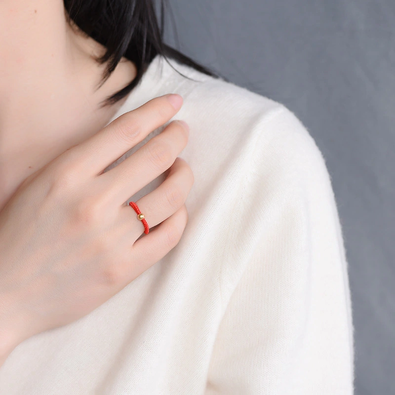 Lucky String Beads Ring Cute Simple Rings for Women Men Jewelry 