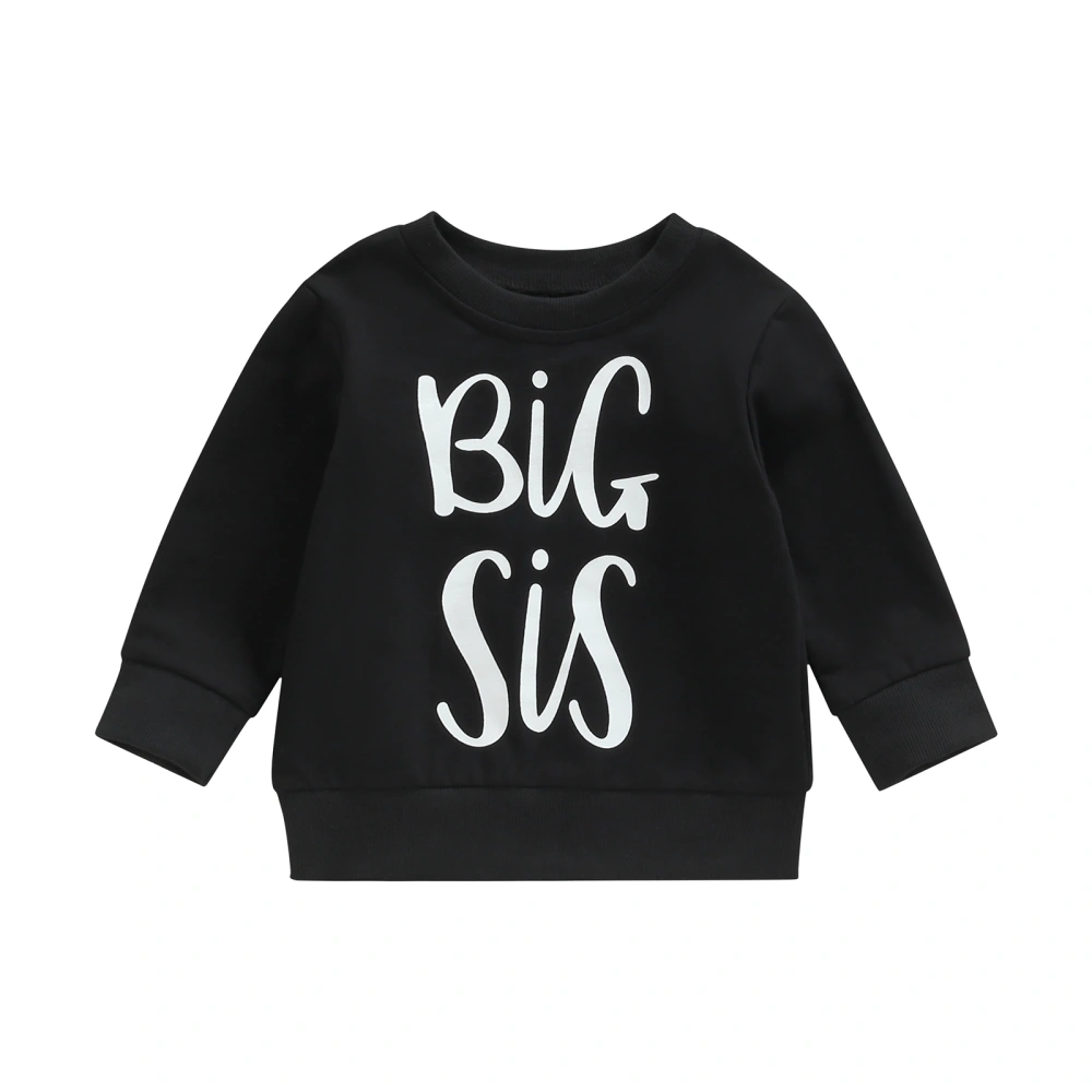 Little Sister Big Sister Matching Outfits, Letter Print Sweatshirts