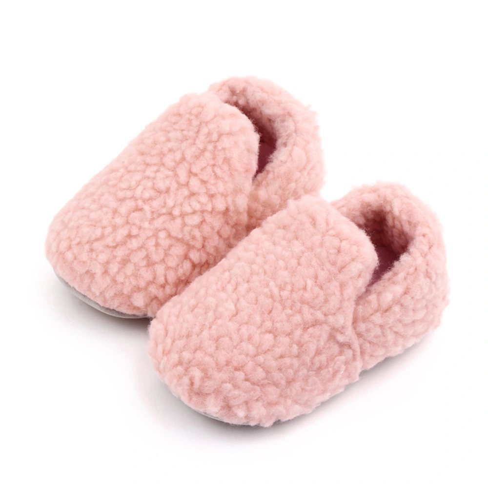 Infant Flat Shoes for Winter, Solid Color Low-top Soft Sole Shoes