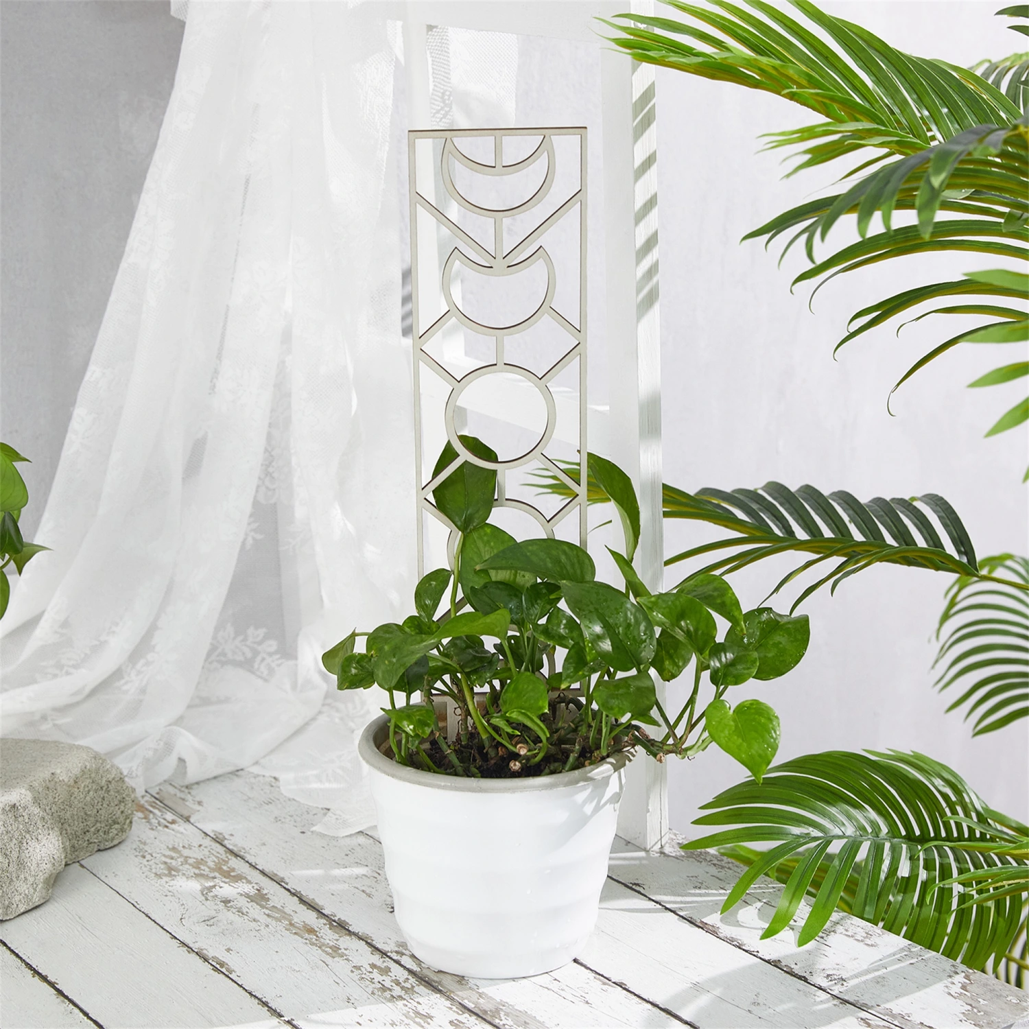 Garden Trellis Climbing Plant Supports Wooden Stackable Flower Trellis