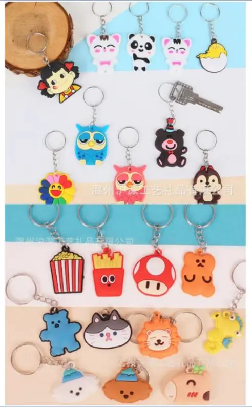 Cartoon Keychain Cute Key Ring Purse Charms Pendant for Kids Adult 