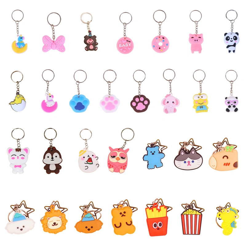 Cartoon Keychain Cute Key Ring Purse Charms Pendant for Kids Adult 