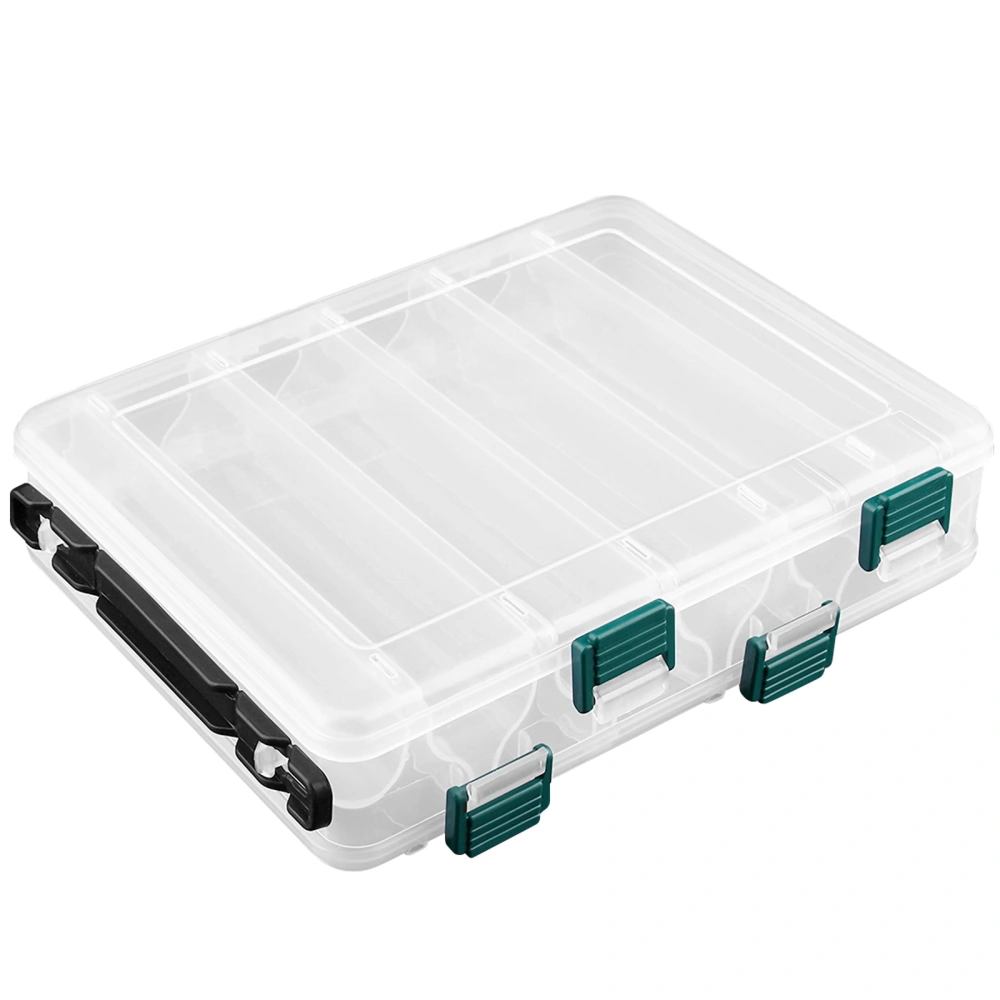 Fishing Tackle Box with 12 Compartments  Independent Latch Tool