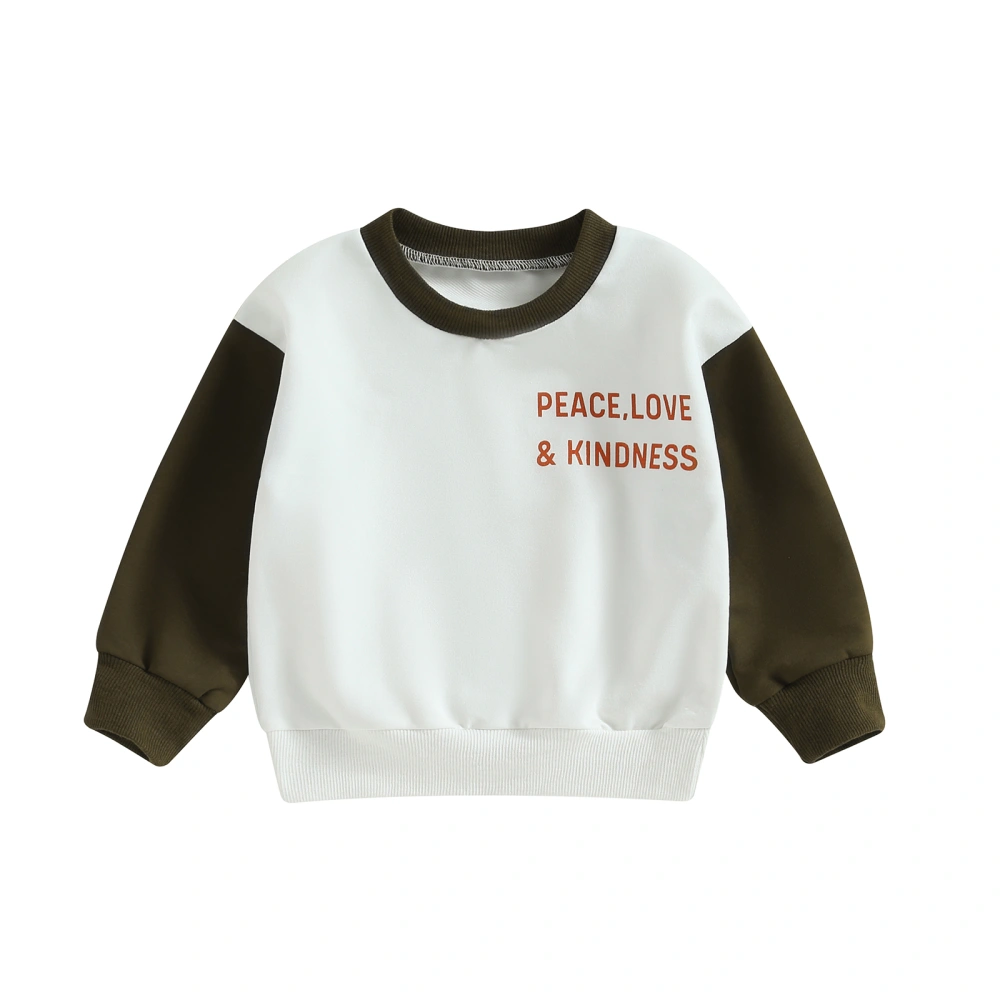 Toddler Boys Autumn Sweatshirts Long Sleeve Letter Print Pullover