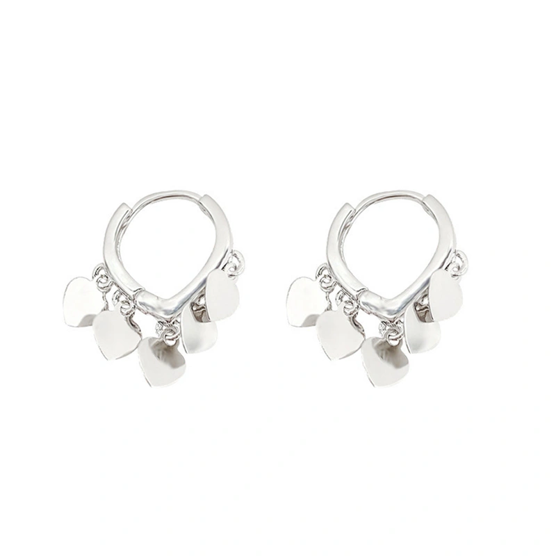 Women Dangle Earrings Lightweight Cute Fancy Heart Drop Hoop Earrings