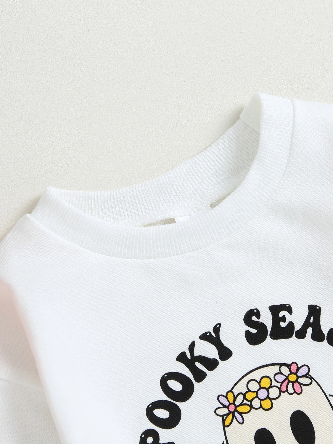 Halloween Baby Clothes Checkerboard/Letter Print Sweatshirt Rompers 