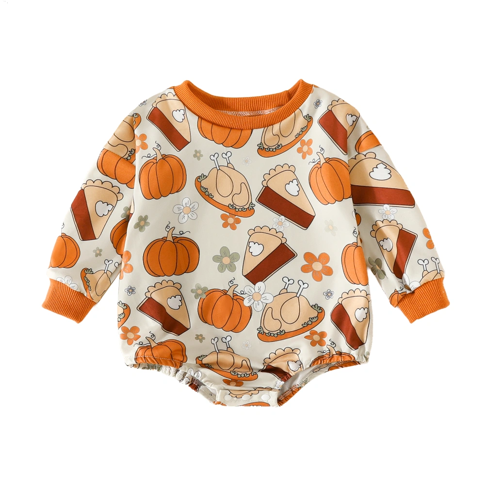 Toddler Baby Sweatshirt Rompers Fall Long Sleeve Jumpsuit for Infant 