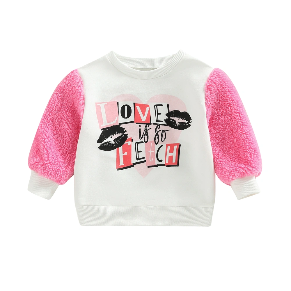 Baby Girls Sweatshirt Casual Letter Print Long Sleeve Pullover T-shirt